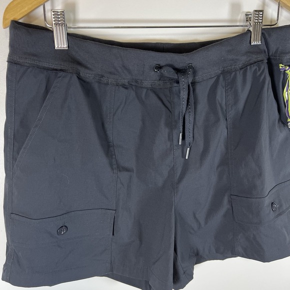 Te Verde Pull On Nylon Shorts Pockets Black‎ Hiking Outdoor Size Large NWT - Picture 2 of 6